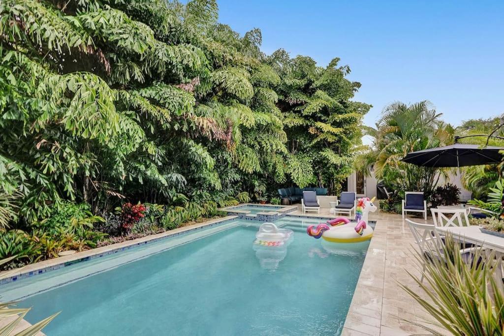 Stylish Tropical Oasis Hot Tub Pool Bbq Villa Fort Lauderdale Eksteriør bilde